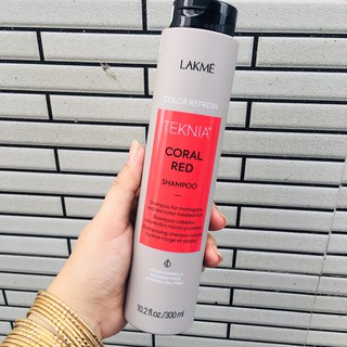 ( New 2020 ) Dầu gội cho tóc nhuộm đỏ Lakme Teknia Ultra Red Shampoo Refresh 300ml