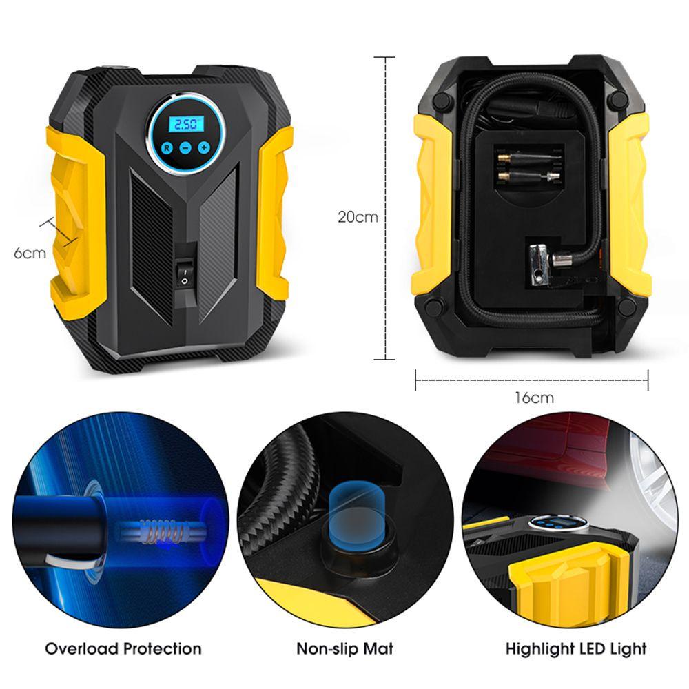 Máy Bơm Lốp Xe Hơi Có Đèn LED 150 PSI Chuyên Dụng Cao Cấp