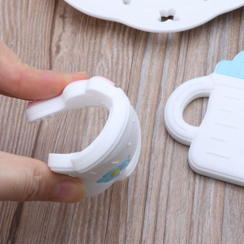 Đồ Chơi Ngậm Nướu Bằng Silicone Hình Bình Sữa Dành Cho Trẻ Em