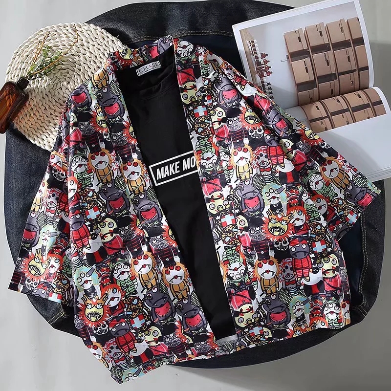 Korean style cartoon simple short-sleeved shirt