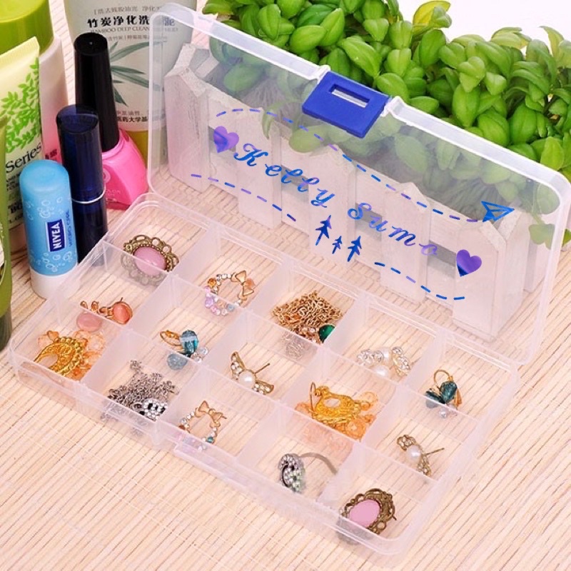Hộp đựng thuốc , trang sức đa năng 15 ô tiện dụng