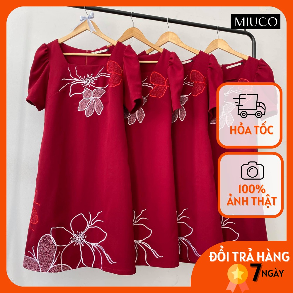 Đầm Trung Niên Tặng Mẹ BIGSIZE - Thêu Hoa Lan [MIU005] | BigBuy360 - bigbuy360.vn