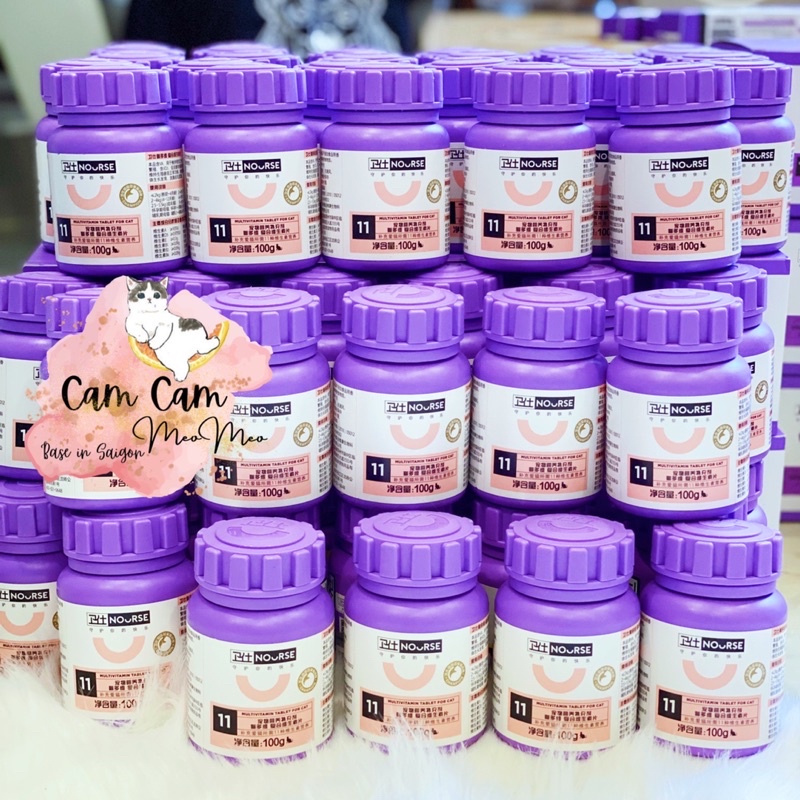 NOURSE 11 MẪU MỚI/ DATE XA Vitamin tổng hợp cho mèo