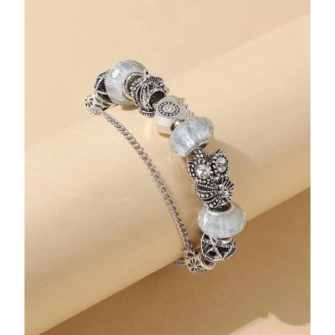 Vòng tay nữ chính hãng UK như Pandora sale cực tốt, phù hợp nhiều size tay