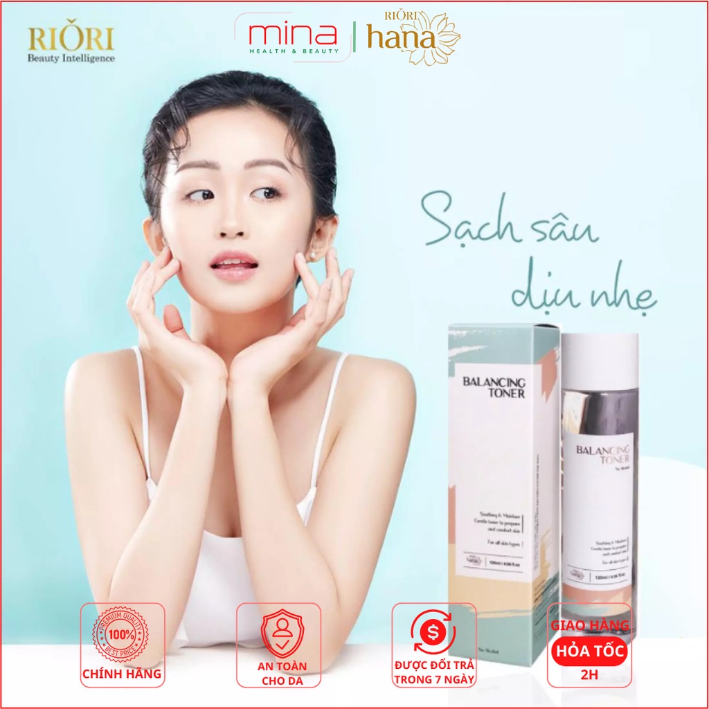 Nước Hoa Hồng RIORI Balancing Toner 120ml – Không Chứa Cồn, Làm Sạch Sâu, Se Khít Lỗ Chân Lông, Cấp Ẩm, Cân Bằng pH da
