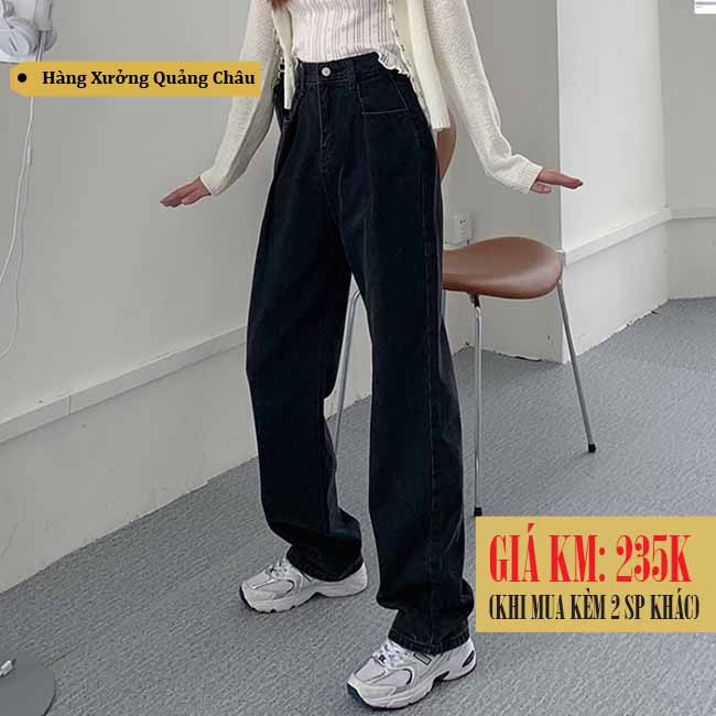[SĂN] Quần jean nữ ống rộng Ulzzang QDJ55