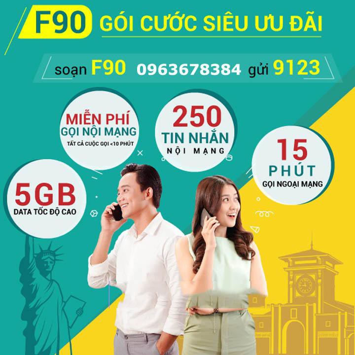 Sim Đăng Kí Chính Chủ - Viettel F90 Hỗ Trợ 3G-4G , Số Đẹp , Giá Rẻ (Khuyến Mãi Gói Cước 12 tháng)