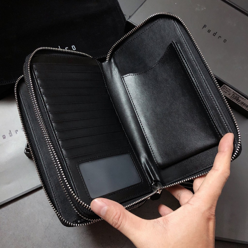 Ví clutch cầm tay Pedro trơn 2 ngăn