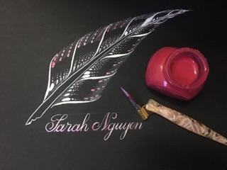 20tờ Giấy đen vẽ, viết calligraphy