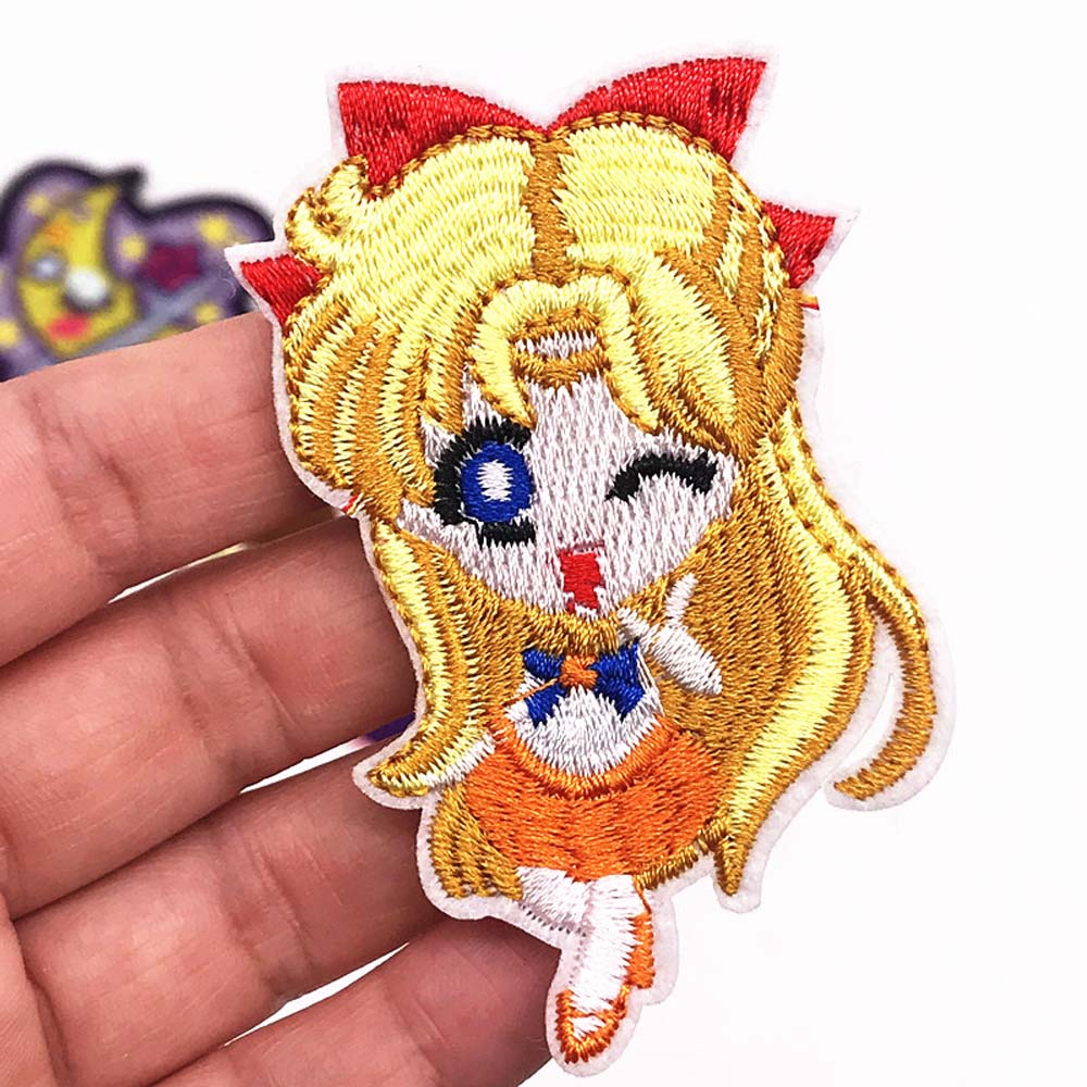 SAILOR MOON Miếng Dán Ủi Quần Áo Hình Mèo Thủy Thủ Mặt Trăng Dễ Thương