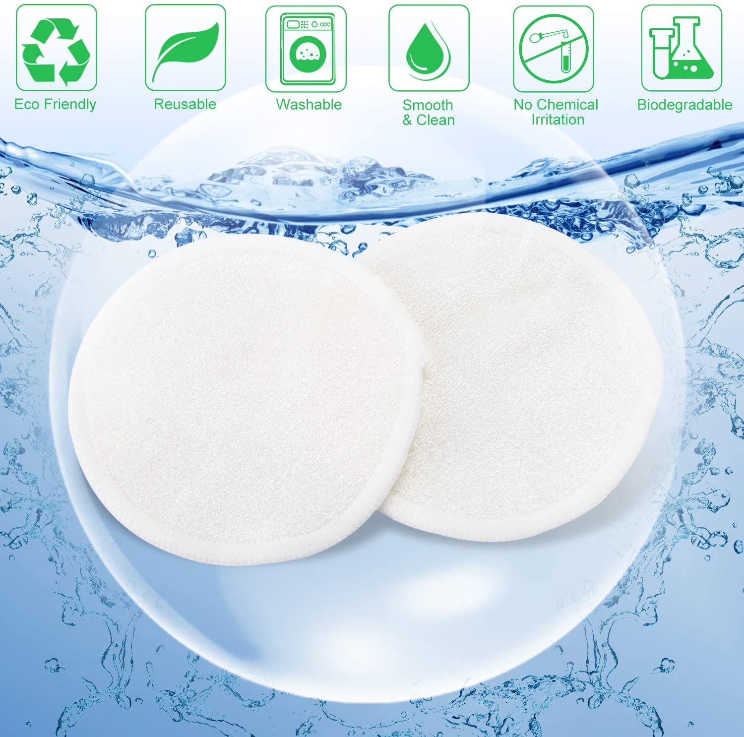 (Hàng Mới Về) Bông Tẩy Trang Sợi Tre Có Thể Tái Sử Dụng Cho Nữ | BigBuy360 - bigbuy360.vn