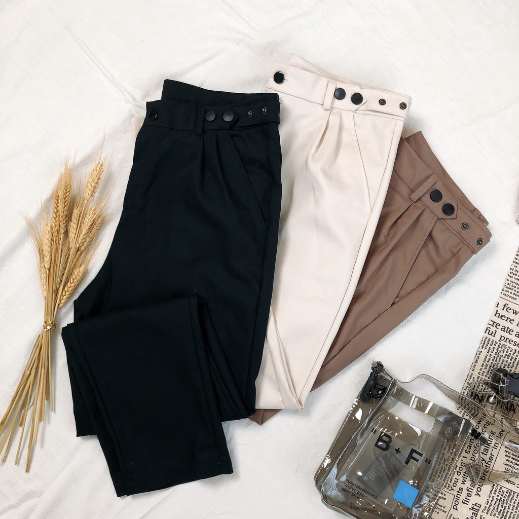 Quần baggy kaki Button City Cycle - Quần kaki nam điều chỉnh cạp quần Unisex ống rộng Local Brand | BigBuy360 - bigbuy360.vn