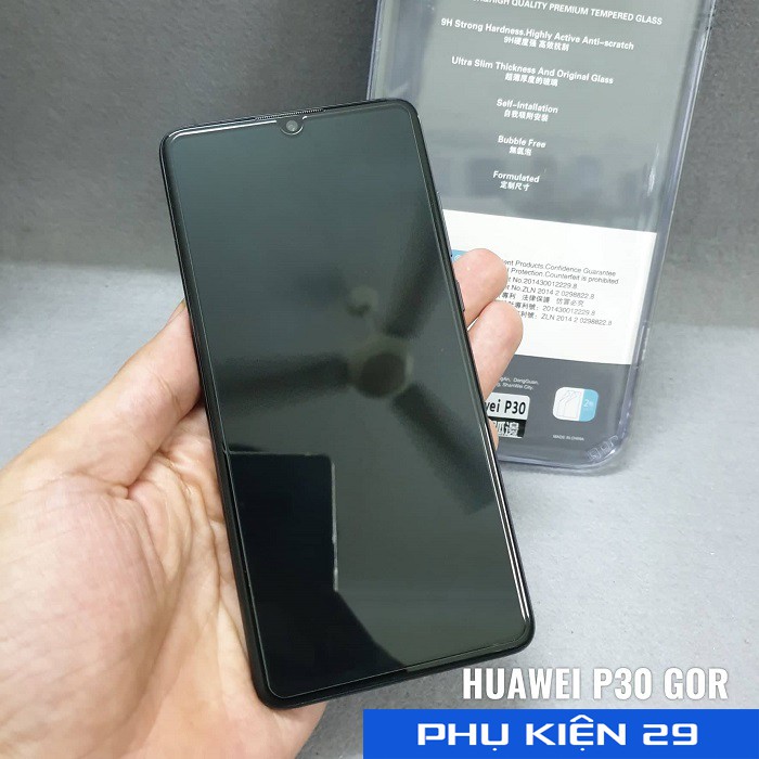 [Huawei P20 Pro/ P30/ P40] Kính cường lực cao cấp chống bám vân tay GOR