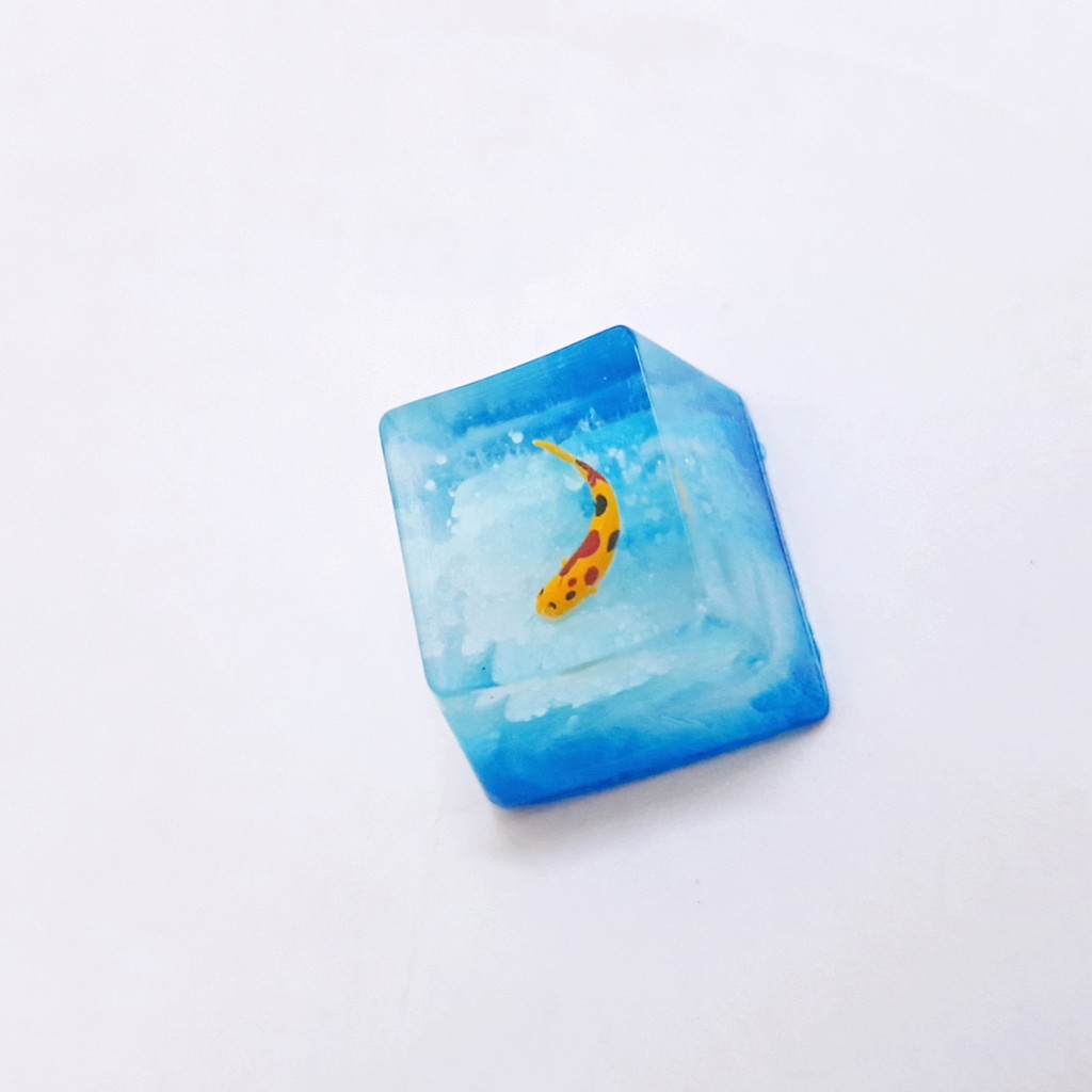 Nút Keycap OEM profile hàng R4 Resin - Nút bàn phím cơ hình cá koi/Koi Keycap