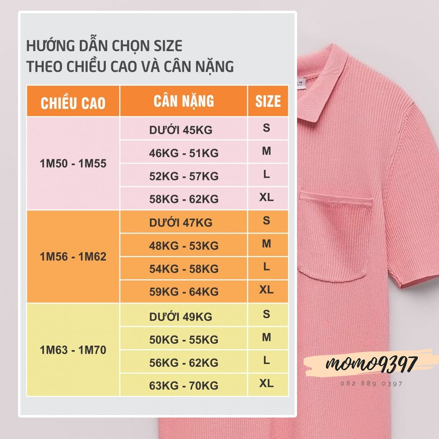 Áo polo tăm hồng đáp túi - chất siêu mềm mát đủ size (Mã N22)