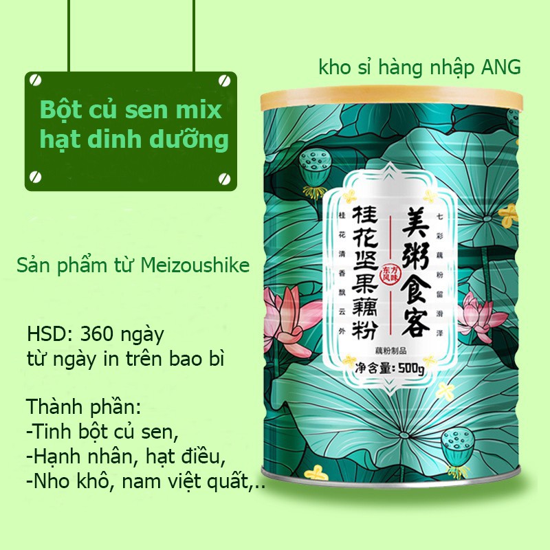 Bột Ngũ Cốc Củ Sen Mix Hạt Dinh Dưỡng, Ăn Kiêng
