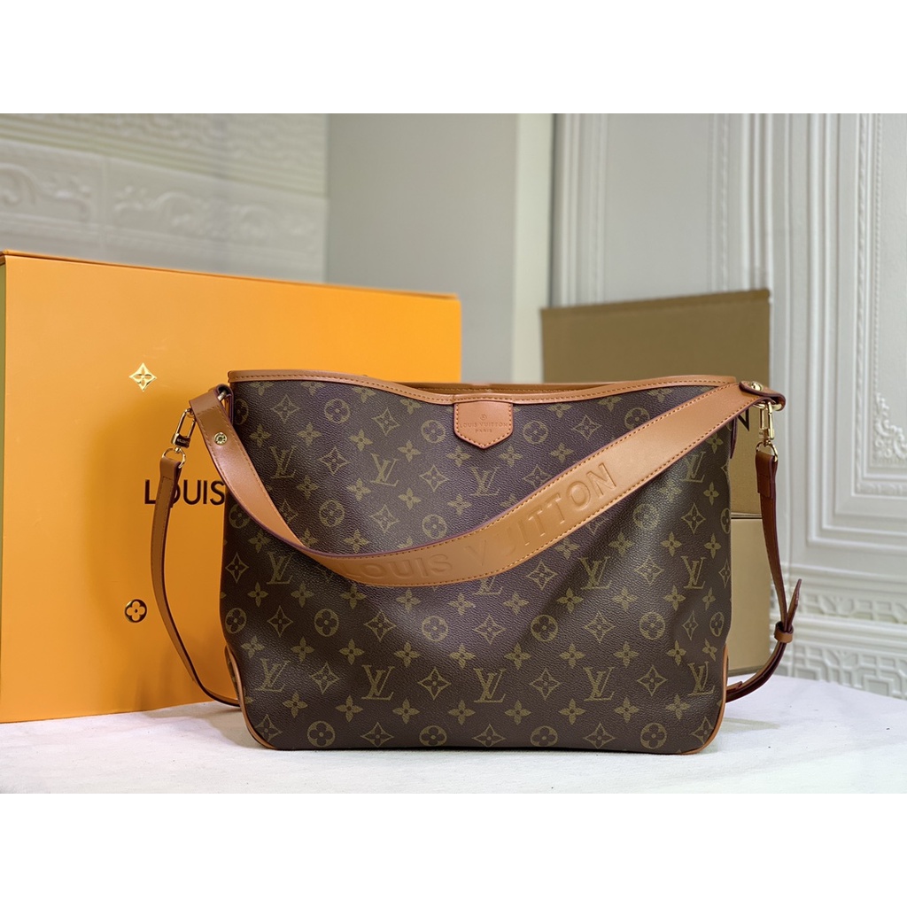 Túi xách nữ da thật cao cấp Louis Vuitton LV họa tiết thương hiệu cùng kiểu dáng cổ điển