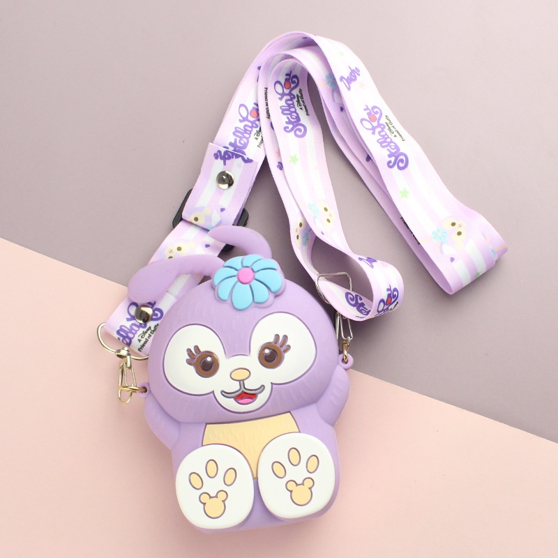 Small bag Cartoon silicone coin purse Messenger bag kids girls shoulder bag cute western kindergarten small bag decoration gift