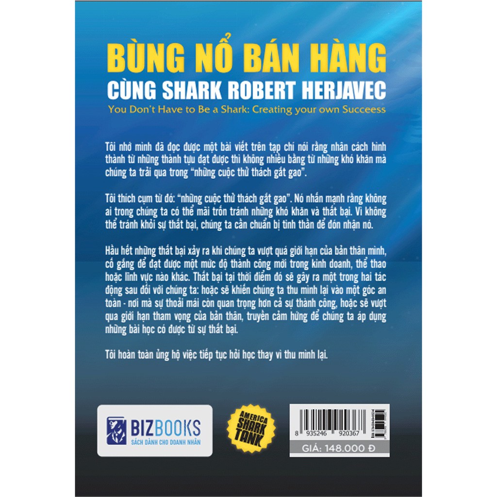 Sách - America Shark Tank: Bùng Nổ Bán Hàng Cùng Shark Robert Herjavec Tặng Kèm Bookmark