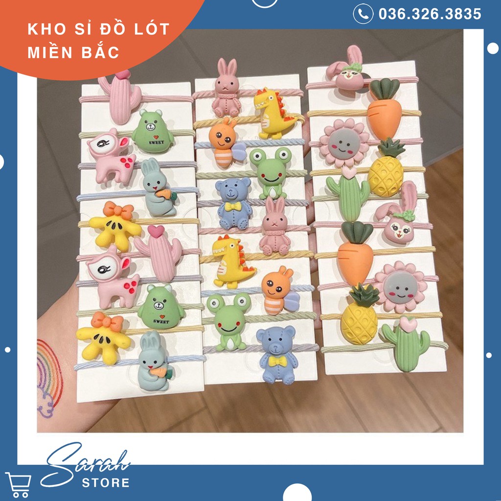 SET 10 DÂY BUỘC TÓC CUTE SIÊU XINH CHO BÉ YÊU