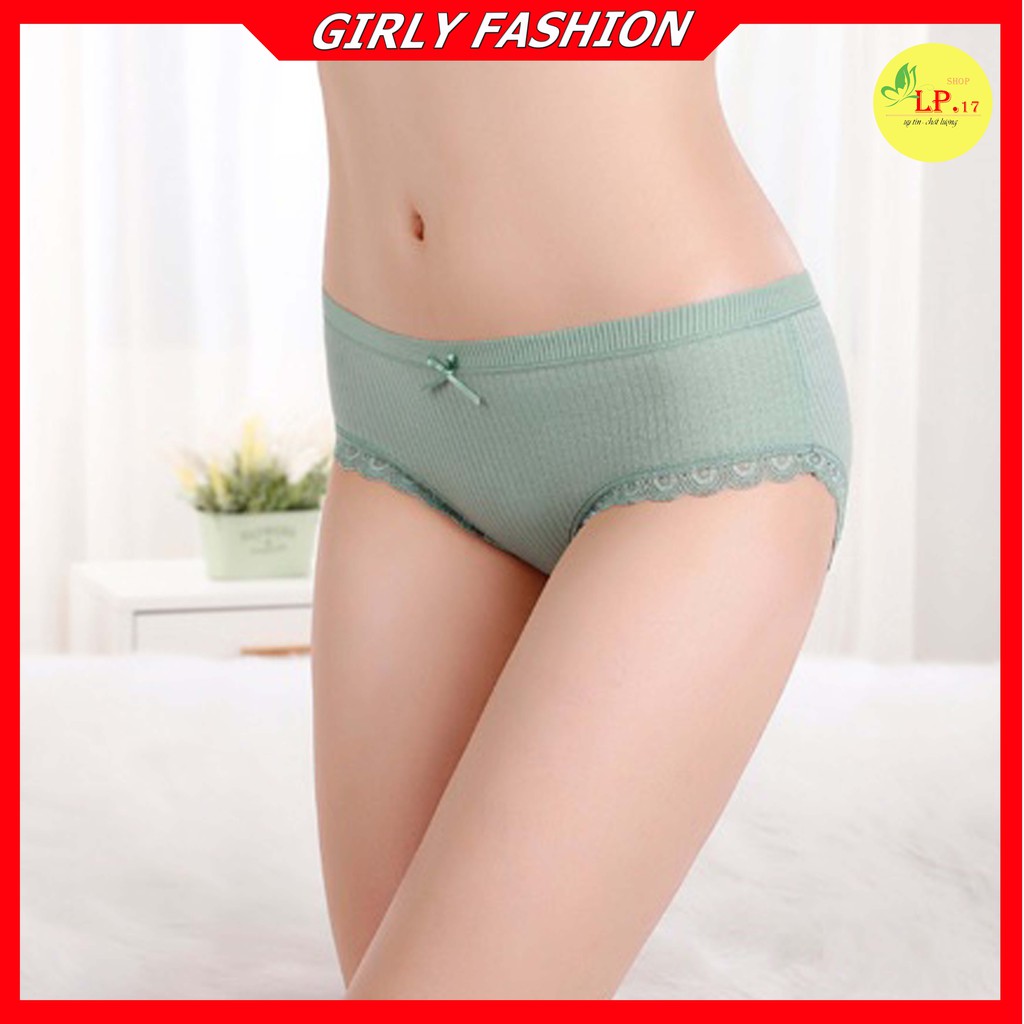[Mã WAMT2405 giảm 10K đơn 0K] Quần Lót Nữ Cotton tăm tre y tế kháng khuẩn sexy viền ren đính nơ xinh | BigBuy360 - bigbuy360.vn