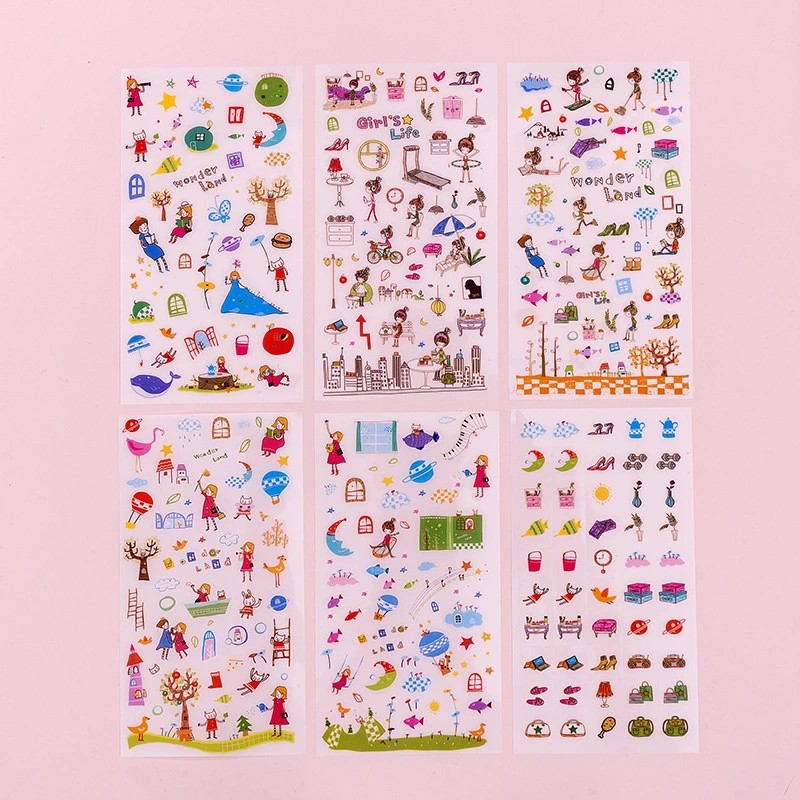 Bộ 6 sticker dán mùa hè và thế giới trò chơi