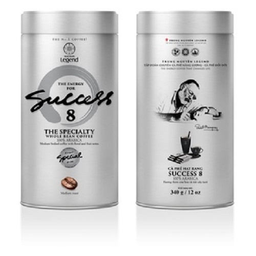 [Pha Máy] Combo 2 Hộp Cà phê Legend Success 8 Trung Nguyên Legend - Hạt Mộc Arabica, Robusta (Lon 340gr)