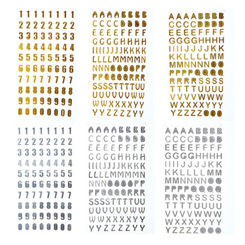 AUGUSTINA 1 Tờ Sticker Số Dán Trang Trí Sổ Tay DIY