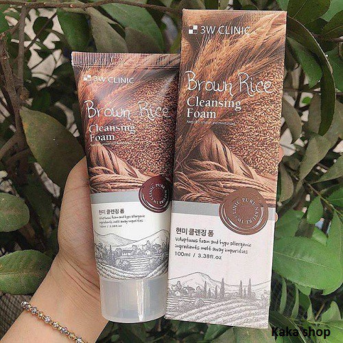 Sữa Rửa Mặt Chiết Xuất Từ Gạo 3W Clinic Brown Rice Foam Cleansing 100ml
