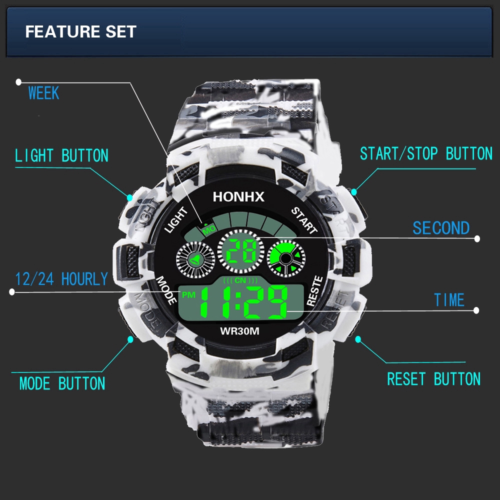 Đồng hồ điện tử nam honhx họa tiết rằn ri | BigBuy360 - bigbuy360.vn