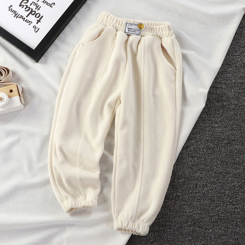 Quần Dài Thể Thao Dệt Kim Thời Trang Xuân Thu Năng Động Cho Bé