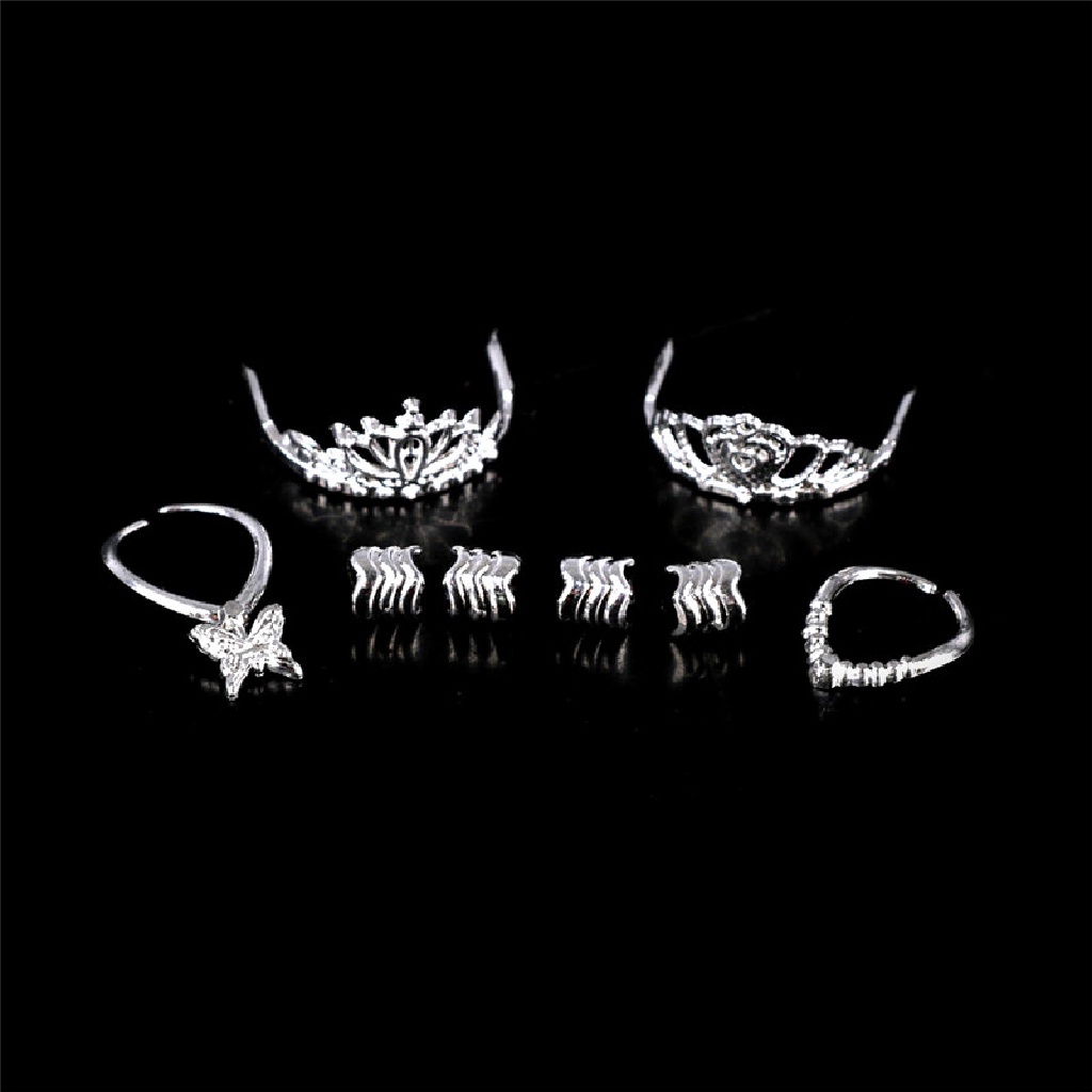 Set 8 món gồm 2 vương miện 2 vòng cổ và 2 vòng tay cho búp bê đáng yêu