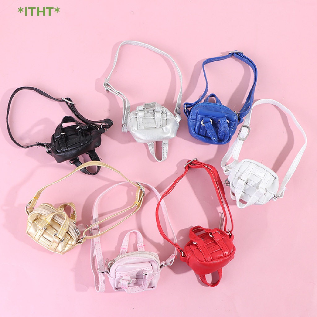 1 Túi Xách Đeo Vai Bằng Da Cho Búp Bê Tỷ Lệ 1 / 6 1 / 6 Mới