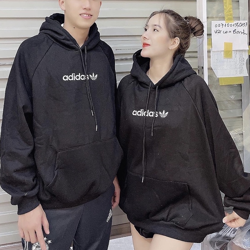 HOODIE Adidas Chữ Thêu Áo Hoodie Nữ Form Rộng Có Mũ Hoddie Nỉ Dày Unisex Áo Hoddie Nam Nữ Form Rộng Thêu Logo Có Mũ