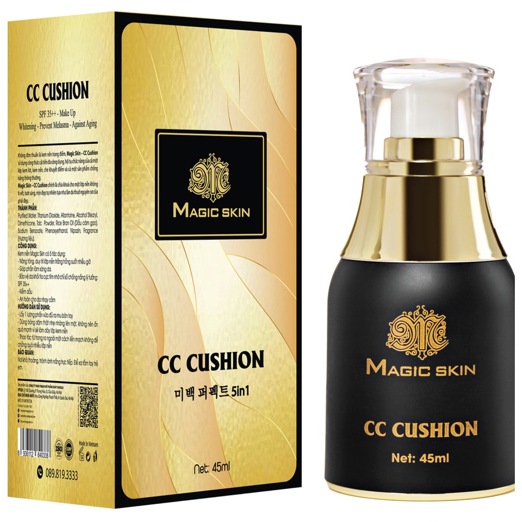 Kem nền dưỡng trắng chống nắng CC Cushion MAGIC SKIN 010 | BigBuy360 - bigbuy360.vn