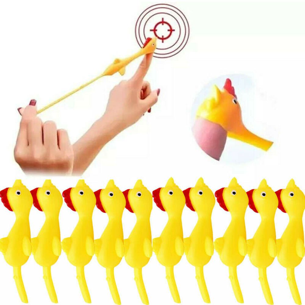 Set 1-20 đồ chơi chú gà bắn ngón tay TPR dẻo co giãn vui nhộn dành cho người lớn và trẻ em