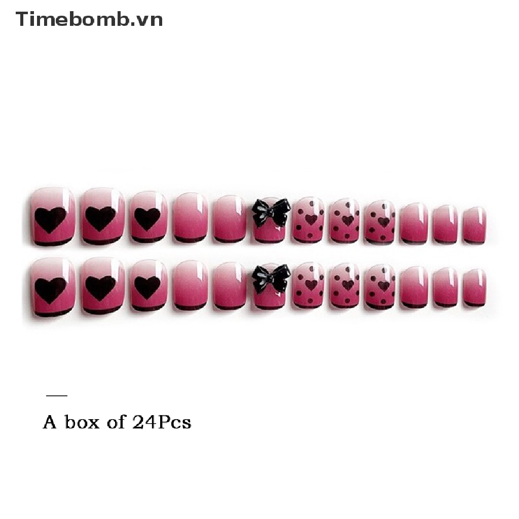 Bộ 24 Móng Tay Giả Xinh Xắn Thời Trang Cho Nữ
