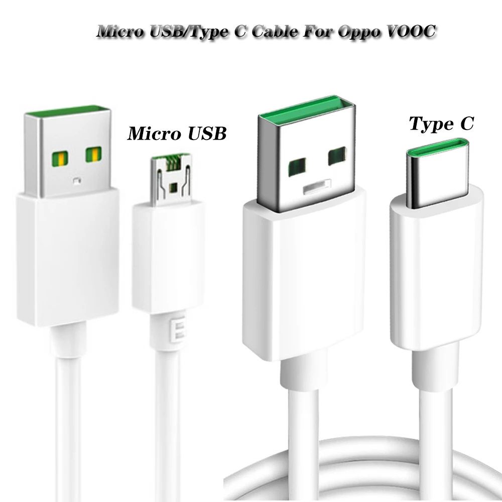 Cáp sạc/ Củ sạc nhanh Micro USB Type-C 20W 5V/4A 5V/2A cho OPPO VOOC