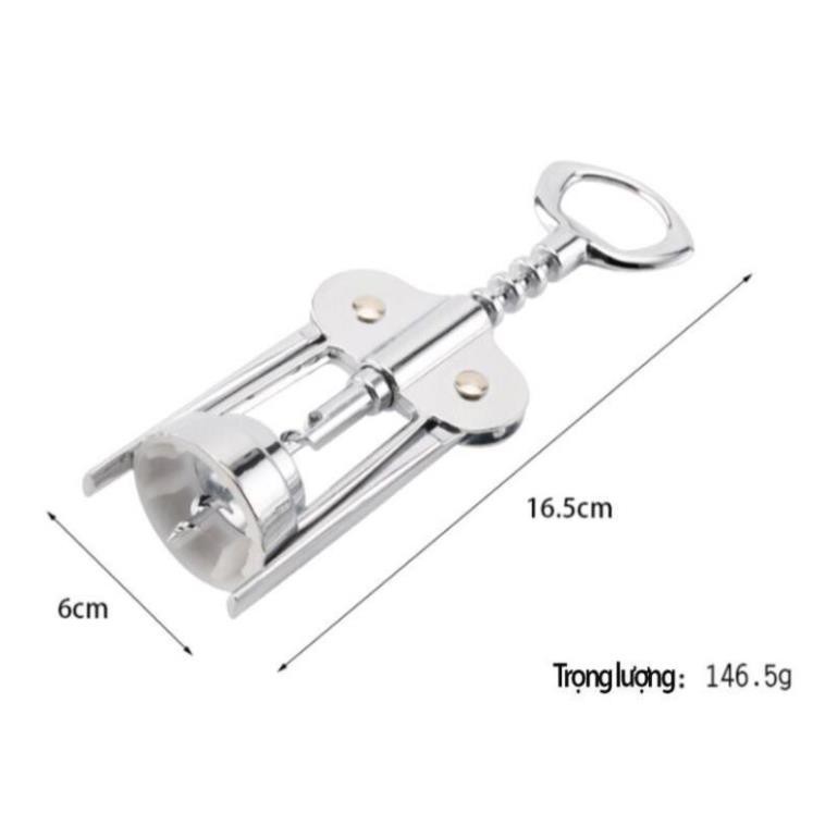 Dụng cụ mở rượu vang cánh bướm - Khui rượu vang nút bần không gỉ  inox 100%