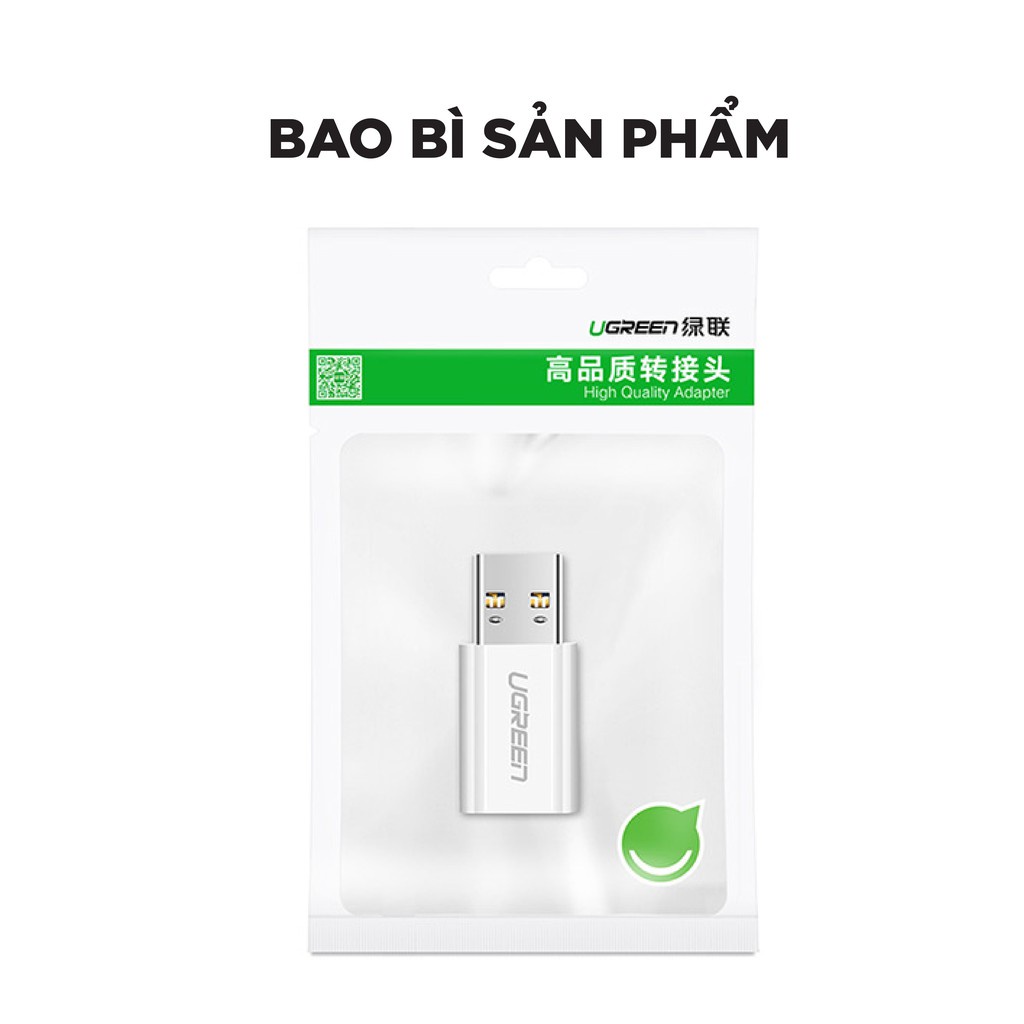Đầu chuyển đổi USB-C sang USB 3.0 UGREEN US276 | Hỗ trợ tốc độ 200MB/s | Kích thước gọn nhẹ | Bảo Hành 18 Tháng 1