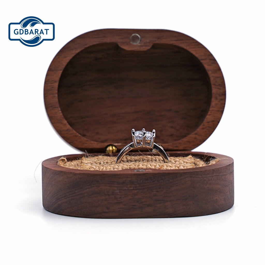 Hộp Đựng Nhẫn Đính Hôn Hình Oval Chống Bụi