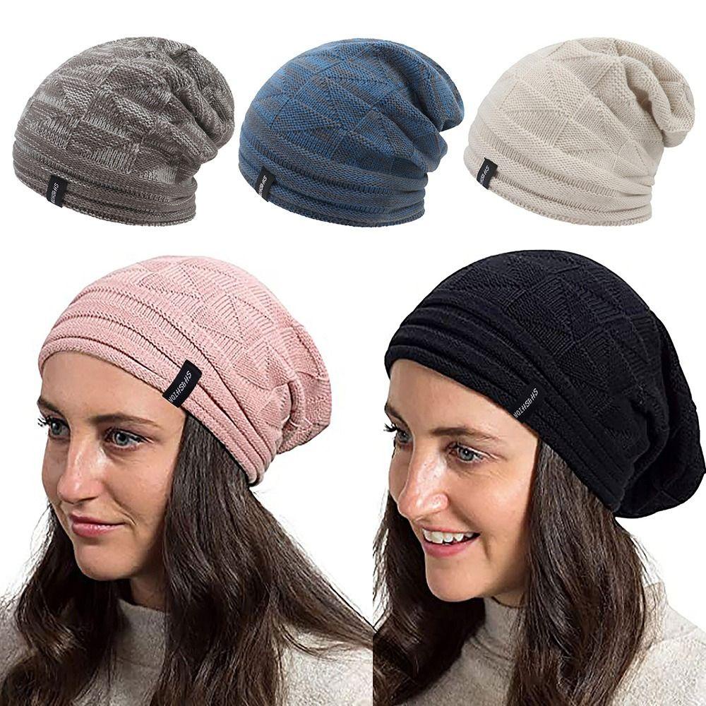 JONYE Mũ Beanie Cotton Màu Trơn Dễ Thương Cho Nữ