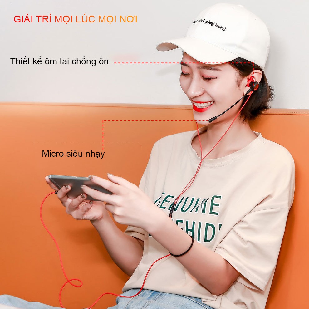 Tai nghe chơi game cho điện thoại SIDOTECH dòng tai nghe gaming game thủ có mic chơi PUBG mobile / FF / ROS / Tốc chiến