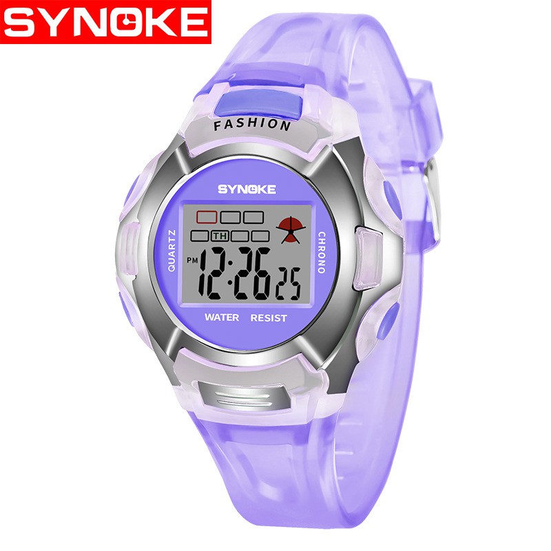 Đồng hồ điện tử thể thao thời trang trẻ em dây cao su Synoke PKHRSNK003 (44 mm)
