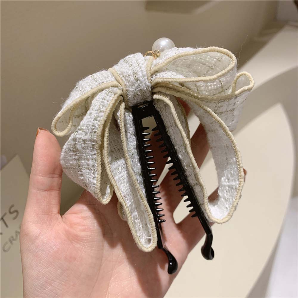 Kẹp tóc hình nơ nhiều màu phong cách Hàn Quốc thanh lịch cho nữ