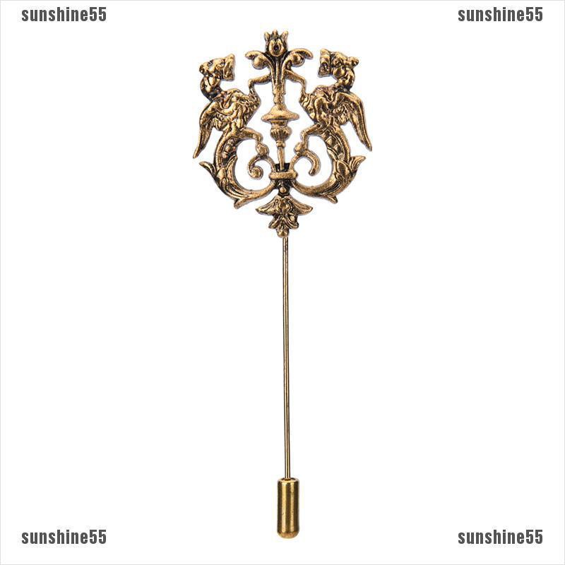 Trâm Cài Áo Vest Hình Sư Tử Hai Đầu Phong Cách Cổ Điển Cho Nam