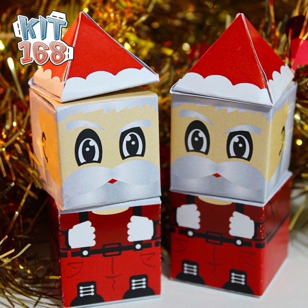 Mô hình giấy Giáng Sinh Noel Little Santa Claus