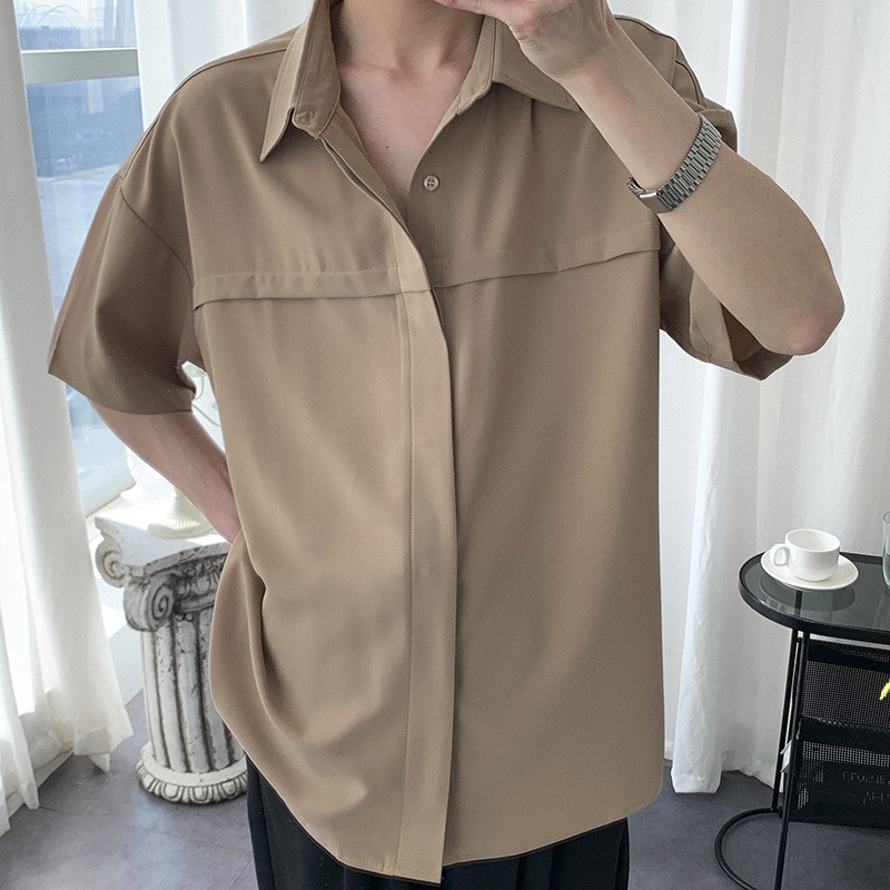 Áo sơ mi nam trắng ngắn tay form rộng, áo sơ mi nam thể thao thời trang dạo phố mùa hè freeship mã SM07 | BigBuy360 - bigbuy360.vn