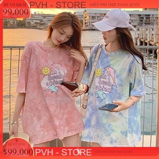 💕💯Có VIDEO THẬT💯💕 ÁO THUN NỮ MÀU LOANG FORM RỘNG