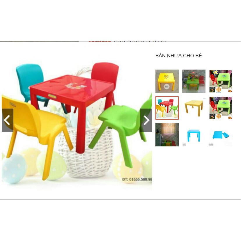 BÀN GHẾ TRẺ EM NHỰA SONG LONG  BỘ | BigBuy360 - bigbuy360.vn